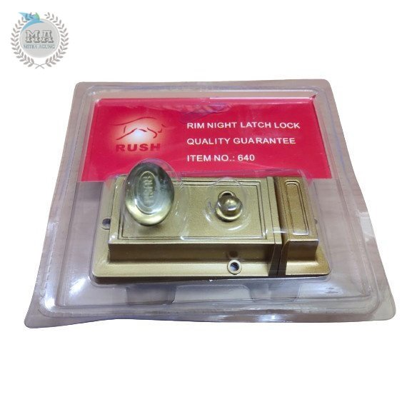 Kunci Pintu Otomatis Rim Night Latch Auto Lock 640 RUSH Model Vyba OLS Kunci Pintu Besi Otomatis Grendel Kunci pintu kawat nyamuk Kunci Press Grendel [BISA COD]