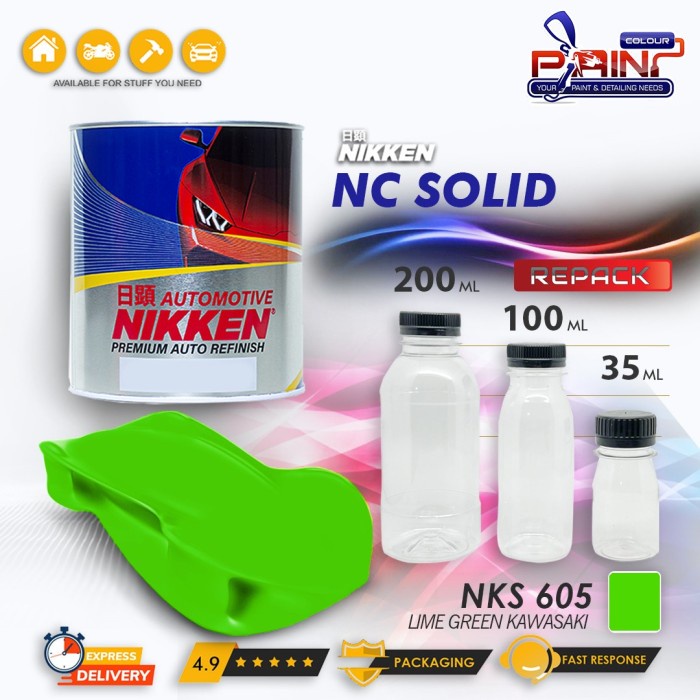 NIKKEN NC SOLID Colour LIME GREEN KAWASAKI 605 / Cat Duco Mobil NC