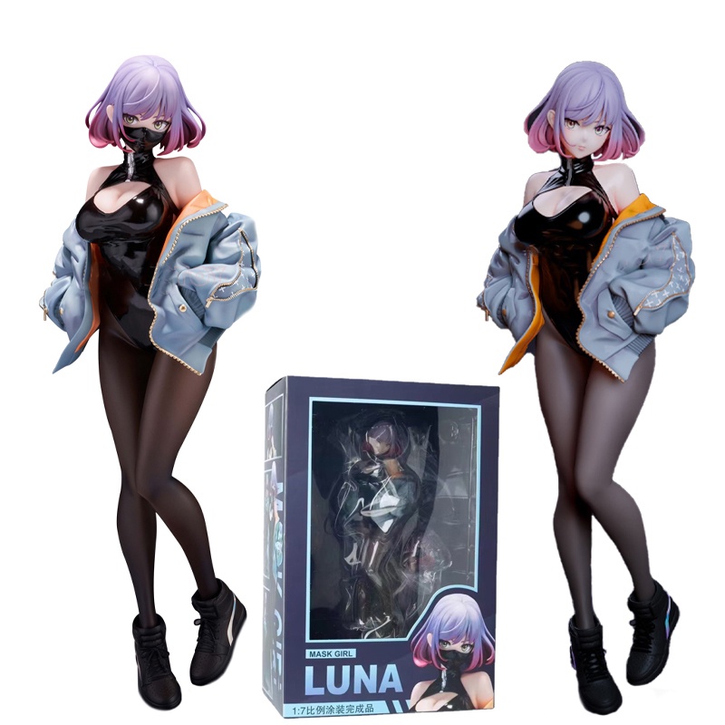 Sepatu Sneakers Desain Astrum1Per7 High Slit Mask LUNA 25cm PVC Action Anime Figure Model Mainan