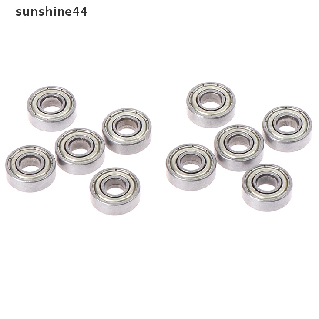 Sunshine 10pcs Bantalan Miniatur Baja Karbon Dalam Alur Bulat 696ZZ ID