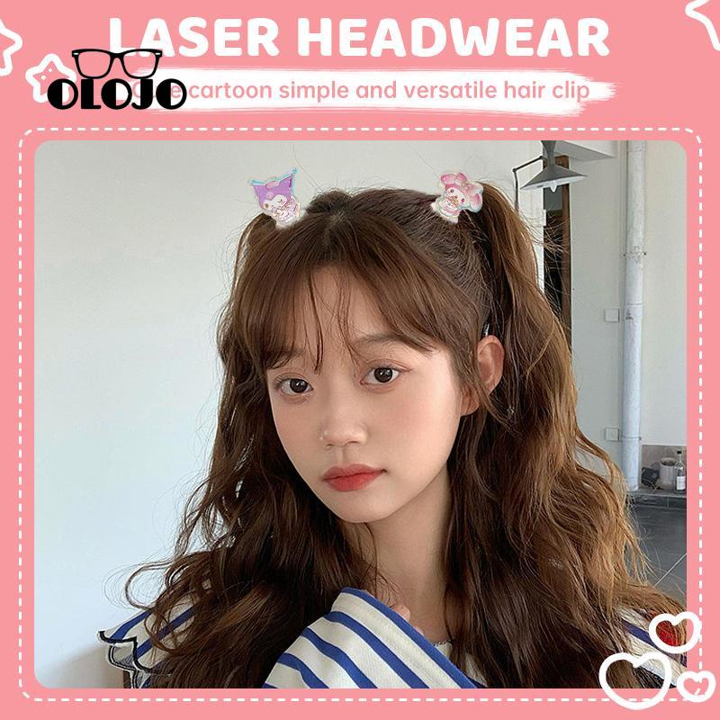 【COD】Hiasan Kepala Laser Sanrio Hair Claw Clip Lucu Sederhana Serbaguna Klip Rambut Rusak