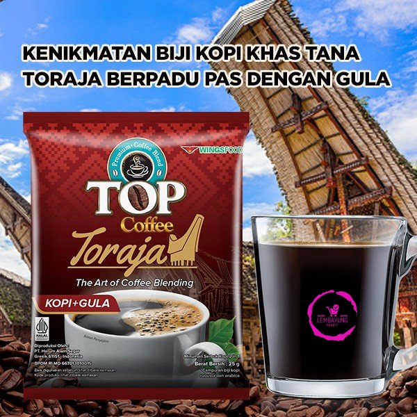 

Top Coffee Kopi Instan Toraja (2in1) 25 gr x 20 pcs