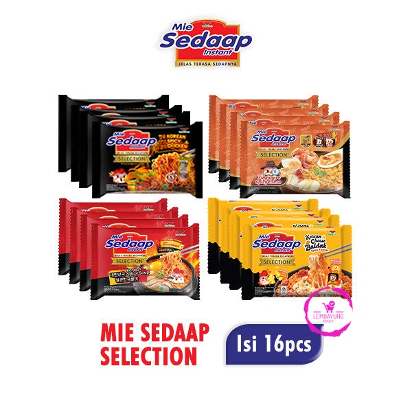 

Sedaap Mie Instan 16 pcs Mix Flavors Korean Series & Singapore Laksa