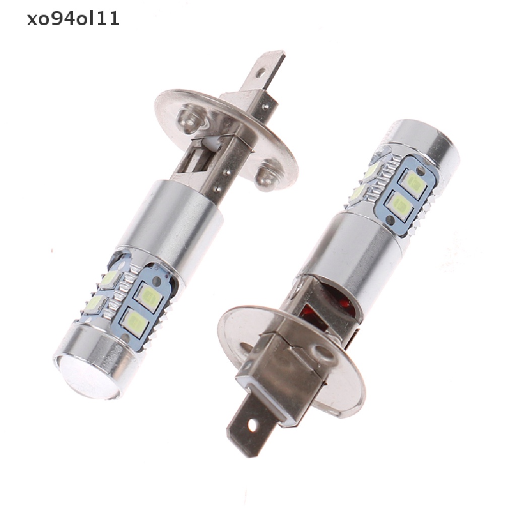 Xo 2Pcs H1 LED Auto Headlight Bulbs 8000K 100W Ice Blue Lampu Kabut Mobil Super Terang OL