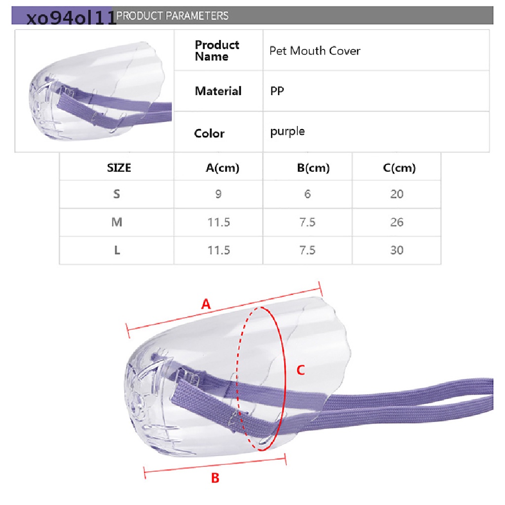 Xo Bernapas Kucing Anjing Moncong Anti Gigit Hewan Peliharaan Kucing Mulut Masker Penutup Mandi Pembersih OL