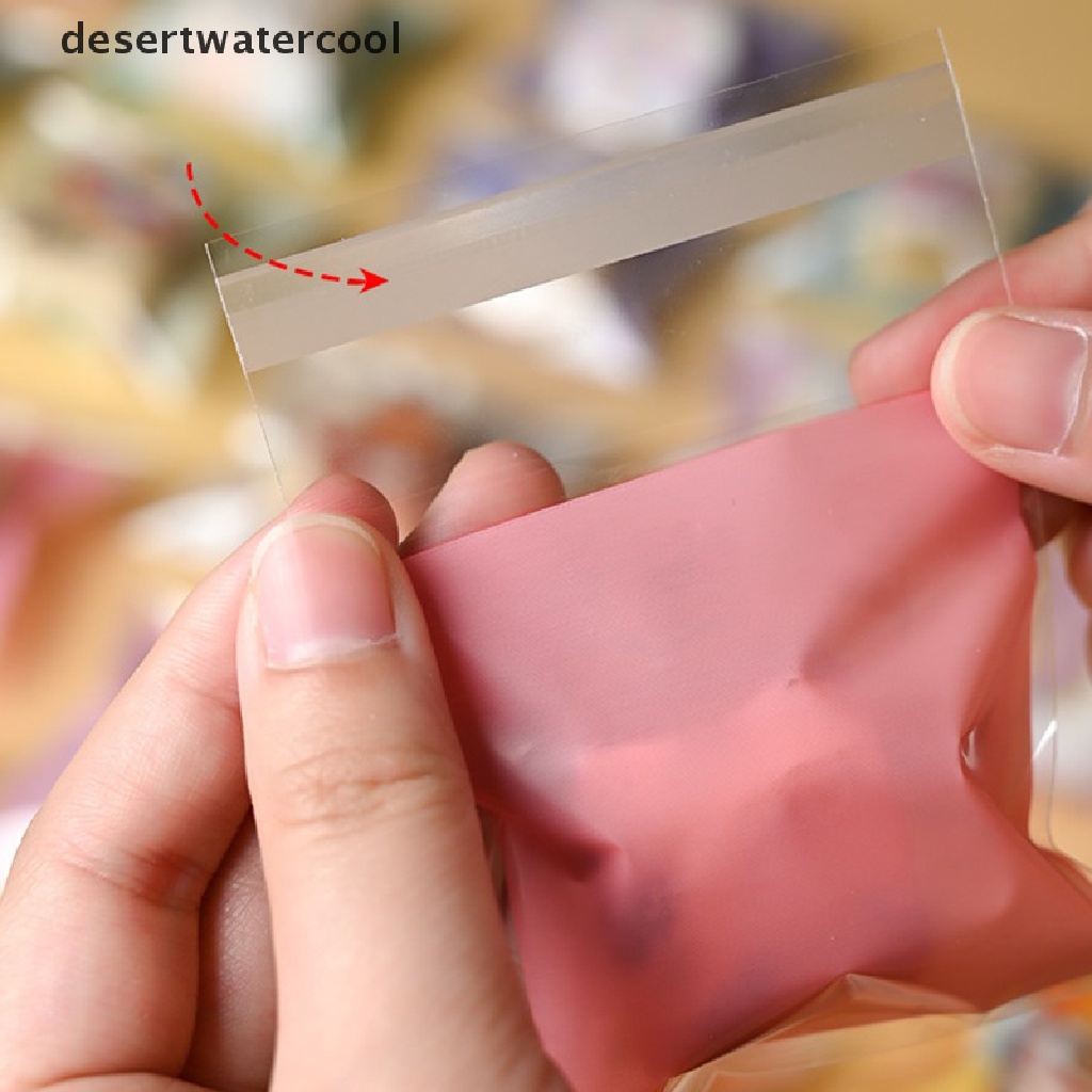 Deid 100Pcs Kantong Hadiah Kue Bening Plastik Permen Cookies Biskuit Packaging Bags Martijn
