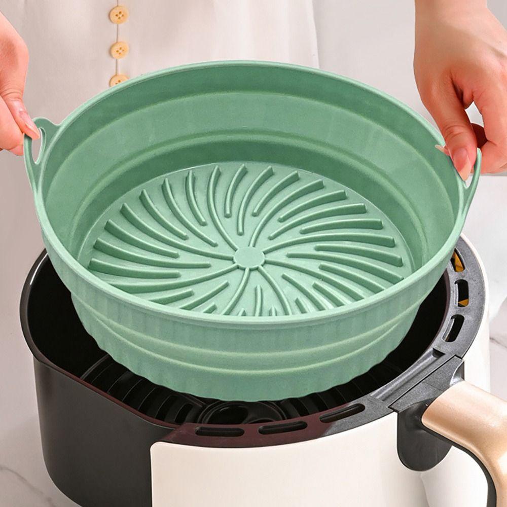 Rebuy Air Fryer Baking Plate Non Stick Tahan Suhu Tinggi Peralatan Makan Silikon Tikar Barbekyu Persegi