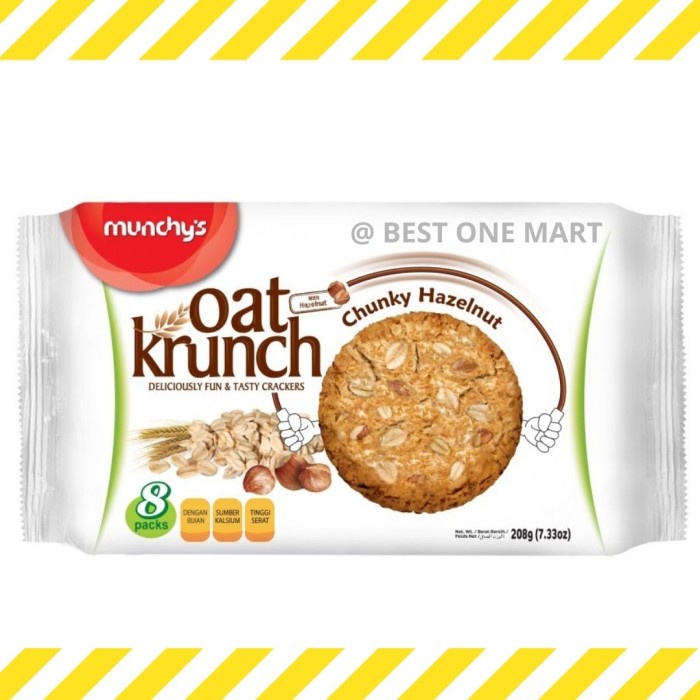 

Munchys Munchy's Oat Krunch Chunky Hazelnut / Biskuit Gandum 208 g