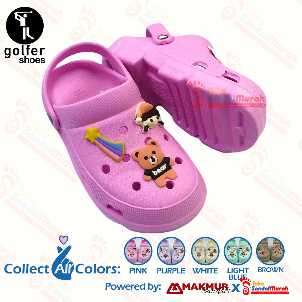 Toko Sendal Murah - Sandal Perempuan Ringan Uk 24-35 / Sandal Anak Tali Belakang / Sandal Baim Crocs Jelly / Sandal Anak Empuk / Sandal  Motif Boneka [ Toko Sendal Murah Golfer 805 ]