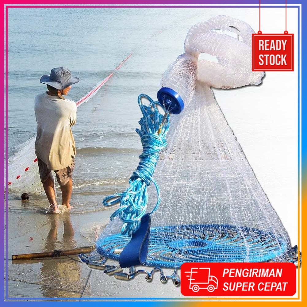 Finefish Jaring Pancing Ikan Lempar Fishing Throw Net Cage - SE4 Toko Pancingan Alat Pancing Mancing
