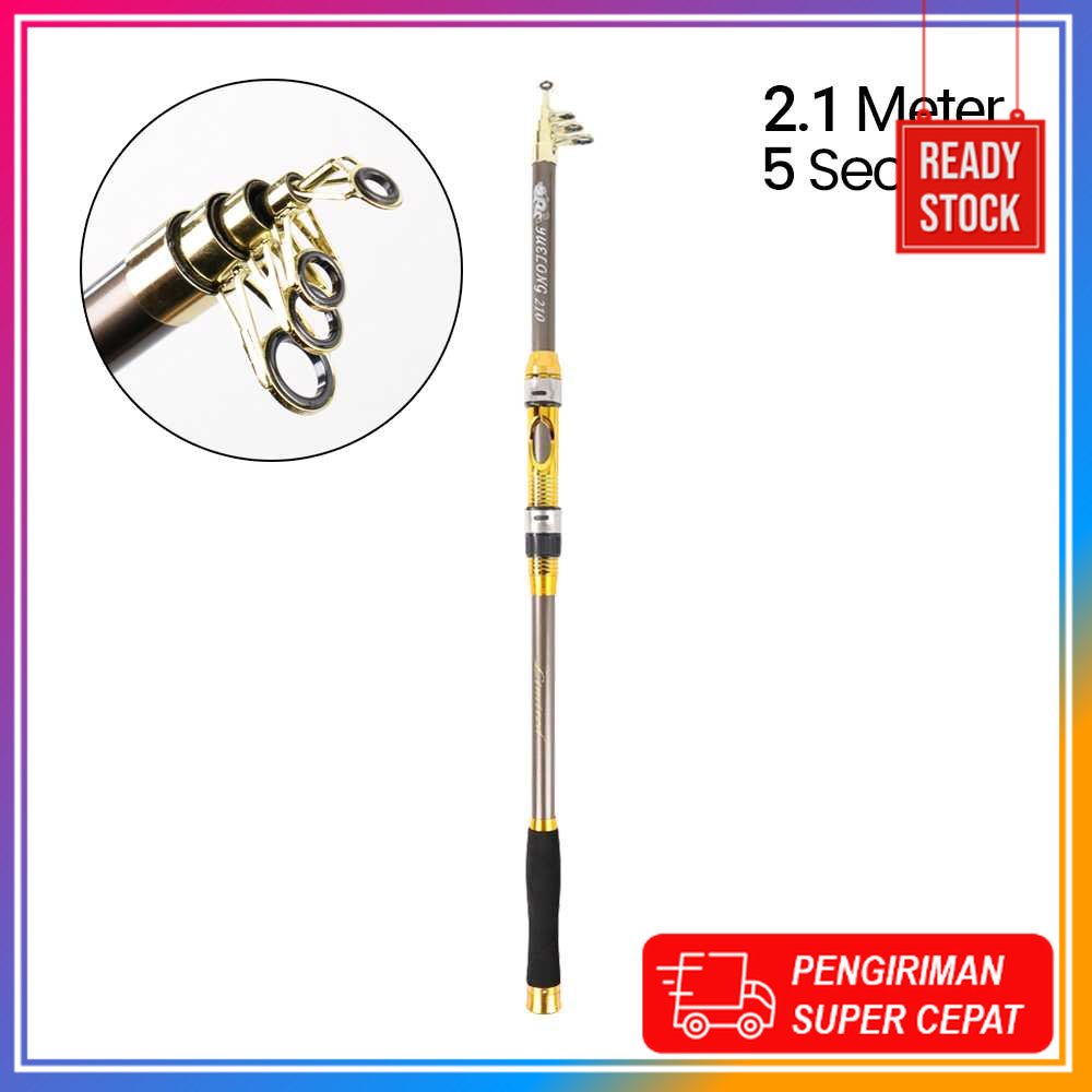 BISA COD Yuelong Joran Pancing Antena Portable Carbon Fiber Rod Toko Pancingan Alat Pancing Mancing 