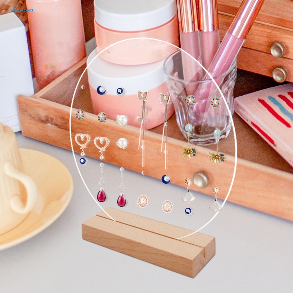 Lilyscent Tahan Aus Tempat Display Perhiasan Perlengkapan Rumah Ear Studs Drop Earring Display Holder Akrilik