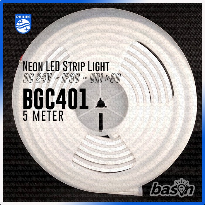 PHILIPS BGC401 IP66 5 Meter DC24V CRI90 - Neon Flex LED Strip Light