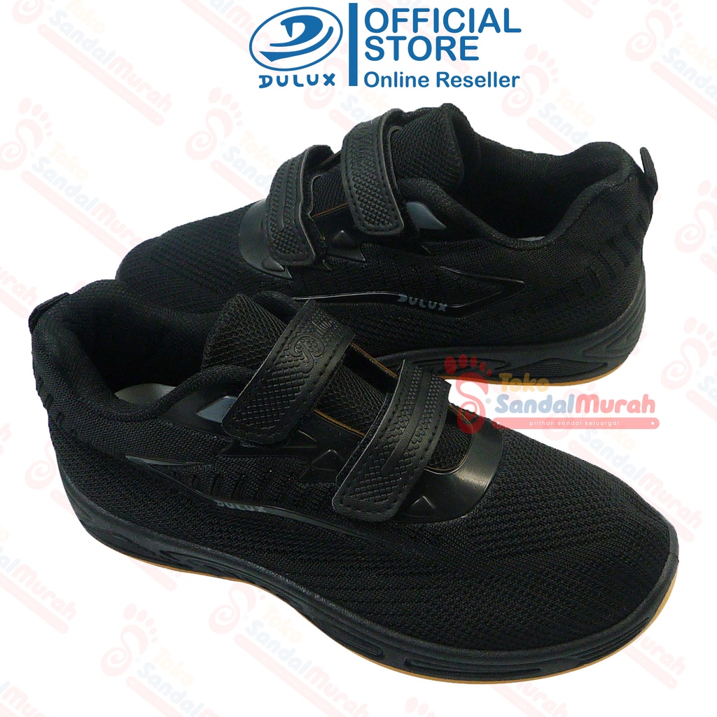 Toko Sendal Murah - Sepatu Sekolah SD Uk 30 - 34 / Sepatu Anak Full Hitam / Sepatu Model Prepet Ringan Trendy / Sepatu Unisex Terbaru  [Toko Sendal Murah BX 2061 C-H]