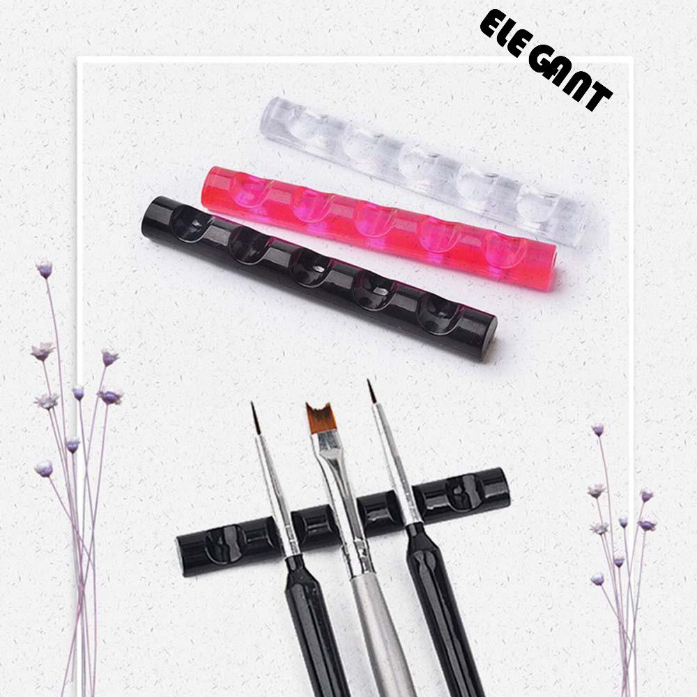 [Elegan] Nail Brush Stand Pen Rest Art Pens Nail Art Tools Holder Stand Manicure Tools Akrilik Display Pen Brush Rak