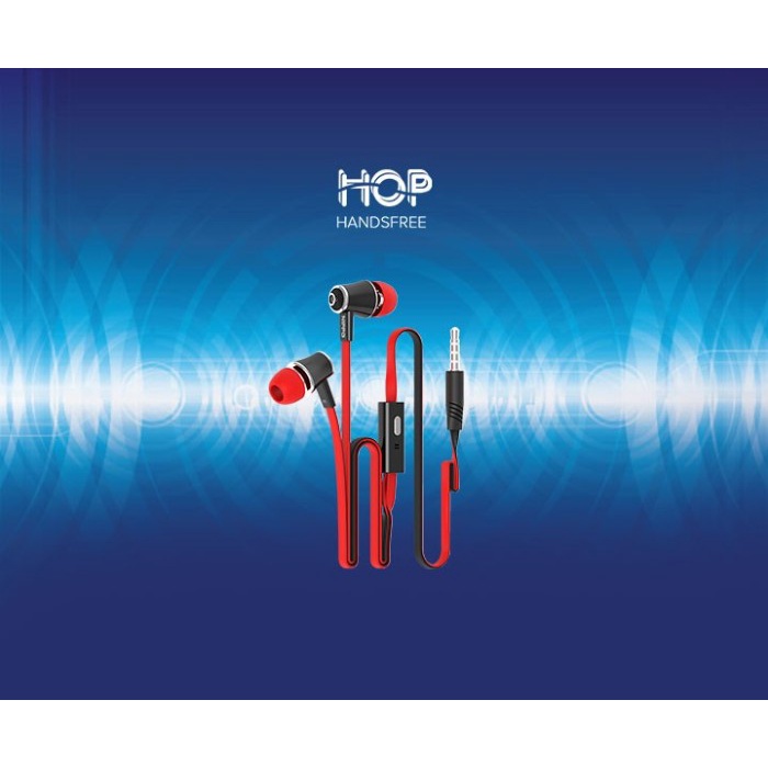 Hippo Earphone Hop Super Bass Jack 3.5 mm Wired Handsfree Android Original Earbuds Headset