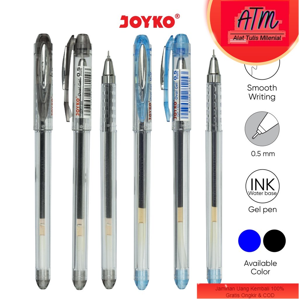 

Gel Pen Pulpen Pena Joyko GP-189 Oval Gel 0.5 mm