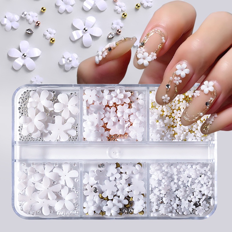 6kisi Bunga Serpihan Campuran Paku Sequin DIY Manicure Design Nails Decoration