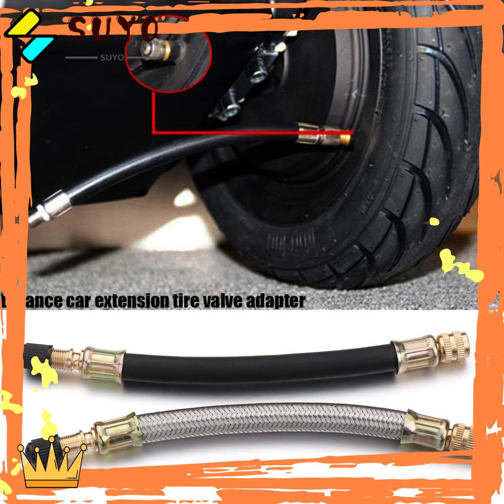 Suyo Dipanjangkan Nozzle Mini Portable Skateboard Alat Bersepeda MTB Sepeda Aksesoris Skuter Katup Adaptor