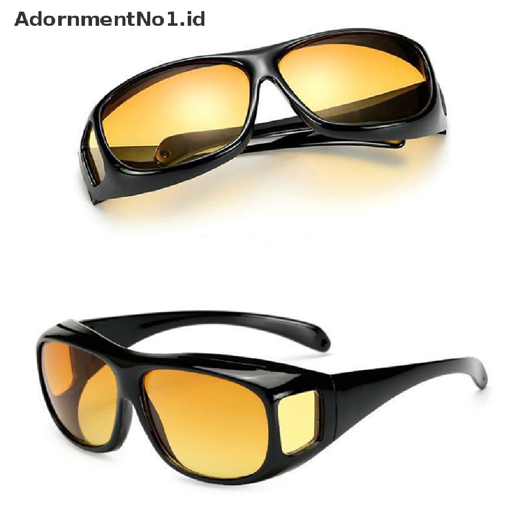 [AdornmentNo1] Kacamata Night-Vision Pelindung Gears Sunglasses Anti Silau Kacamata Mengemudi Mobil [ID]