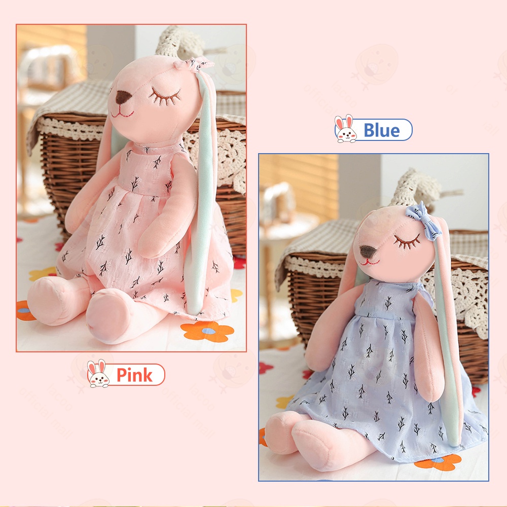 Lacoo Boneka kelinci telinga panjang 35CM Mainan boneka rabbit bunny bahan plush Rabbit doll