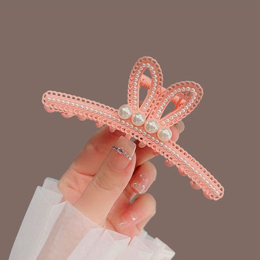 Needway Mutiara Rambut Cakar Gadis Kreatif Jepit Rambut Hewan Telinga Kelinci Besar Ambil Klip Gaya Korea Hiasan Kepala