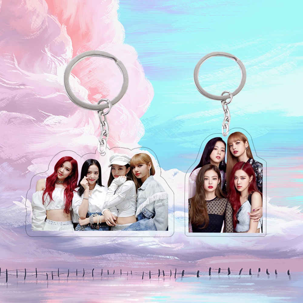 2pcs Blackpink Gantungan Kunci Akrilik Set JISOO JENNIE LISA ROS É Peripheral Bag Liontin Blackpink