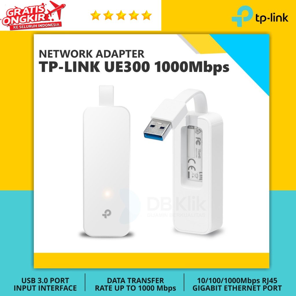 Network Adapter TP-Link UE300 Gigabit 1000Mbps - TPLink UE300 USB 3.0