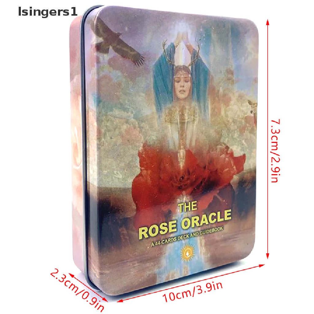 [lsingers1] Kotak Besi The Rose Oracle Card Tarot Ramalan Ramalan Deck Party Game w/Butik Manual