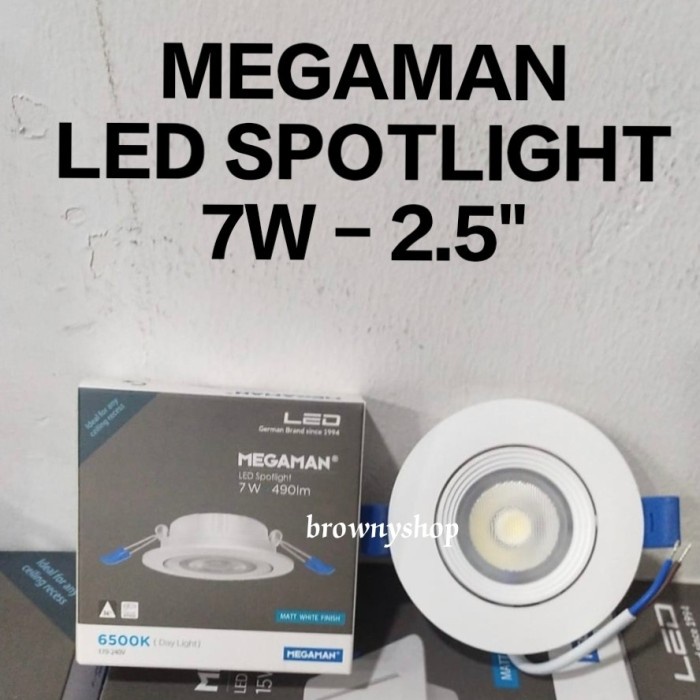 MEGAMAN Spotlight LED Sorot Model Downlight 5W 7W Cahaya Putih Kuning