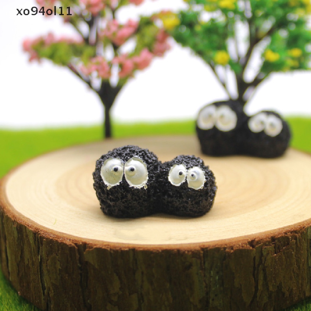 Xo 5buah Patung Boneka Kecil Bola Bara Hitam Mainan Anak Patung Miniatur OL