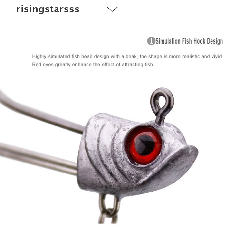 Rsid Span-Kait Kepala Ikan Baru 1PCS Jig Head Hook Fish Lead Hook 7g10g17g Jig Head Kail Pancing Jelly