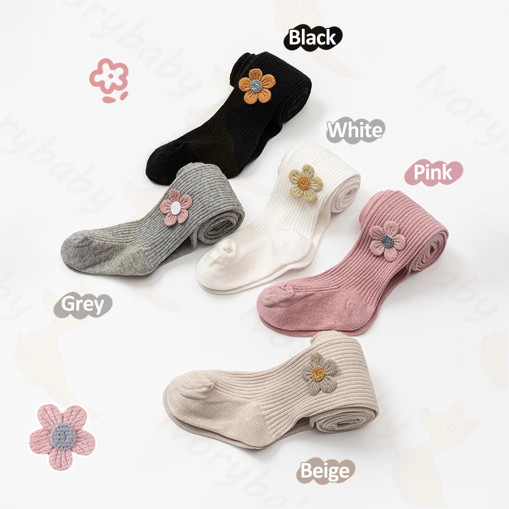 Ivorybaby 0-1 tahun Legging stocking bayi anak Legging tutup kaki bayi Stocking anak perempuan Pantyhose anak perempuan