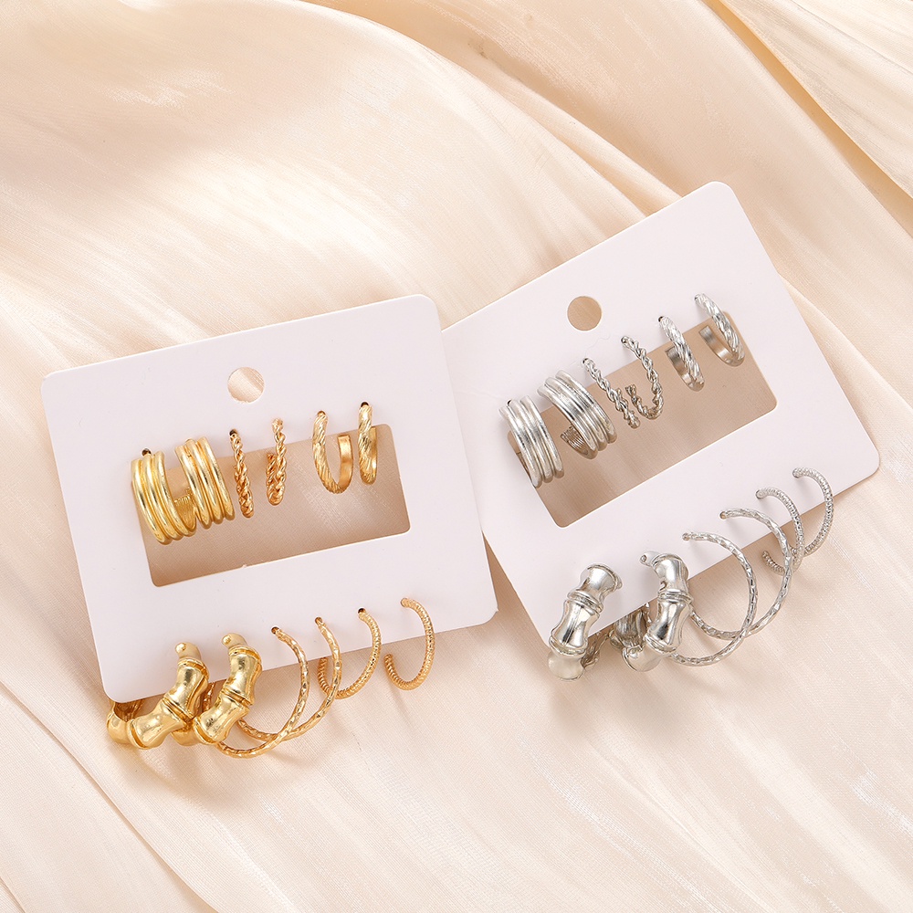 Vintage Emas Anting Set Untuk Wanita Mutiara Lingkaran Besar Hypoallergenic Hoop Earring Aksesoris Perhiasan