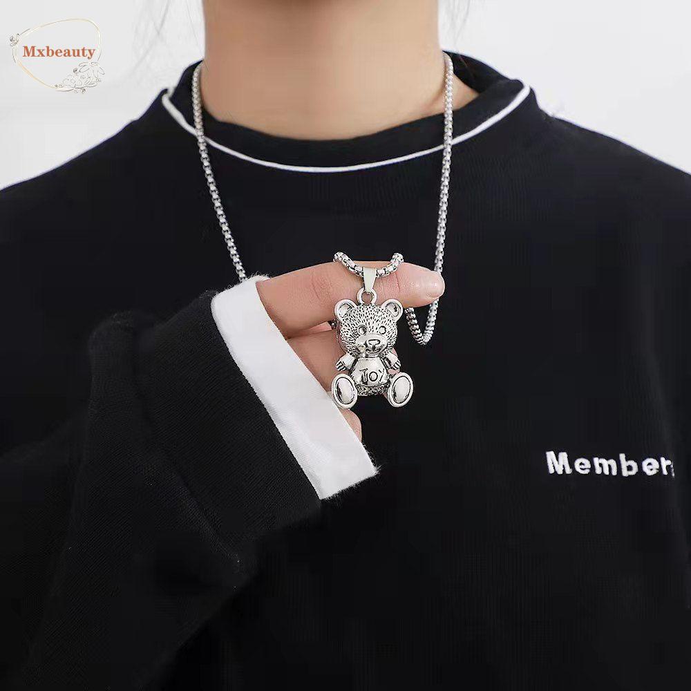 Mxbeauty Liontin Kalung Beruang Hip Hop Rapper Fashion Perhiasan Kelinci Gothic Necklace