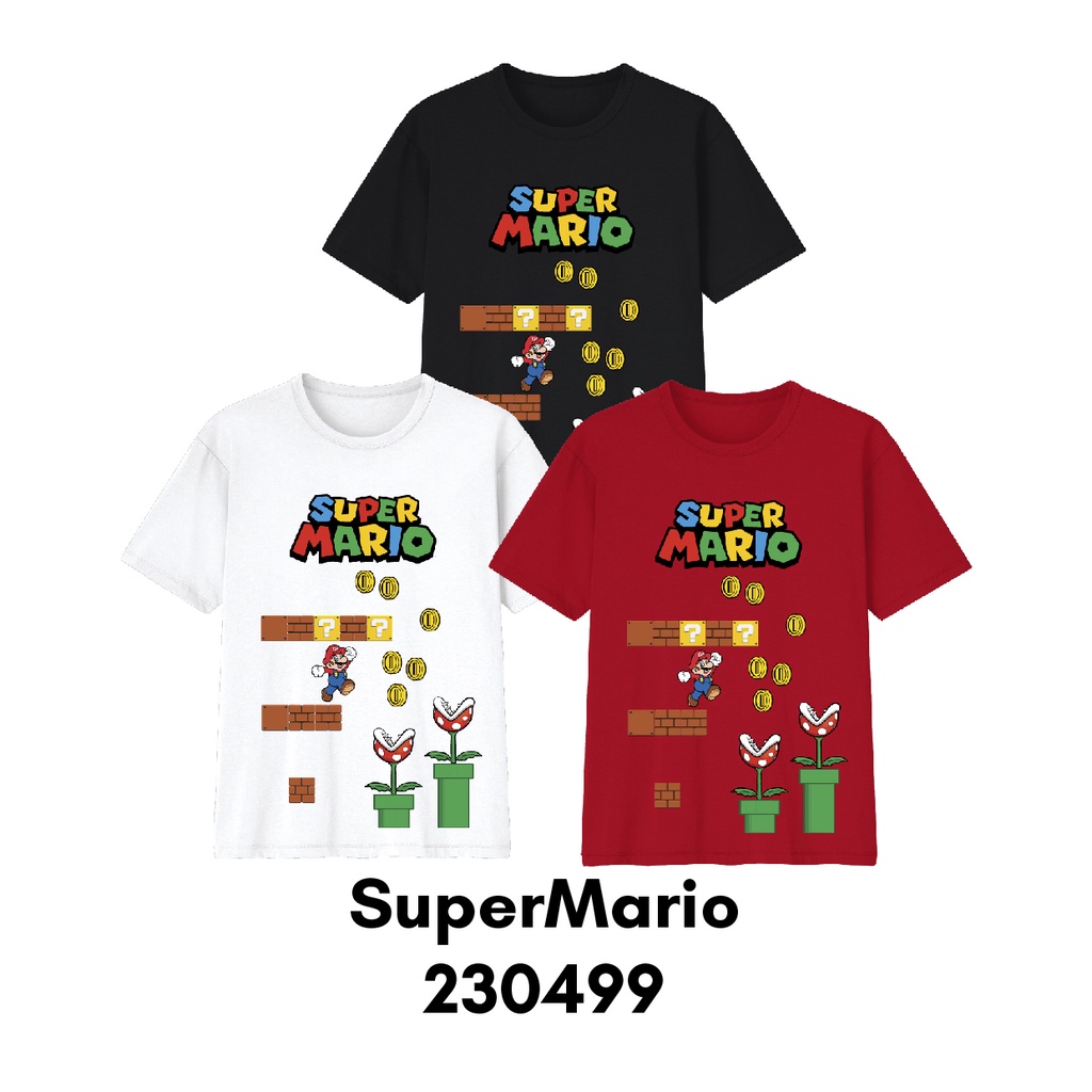 Baju Kaos MainHero Edisi MarioBros Series Ready size Bayi sampai Dewasa Bahan Katun Combed 30s