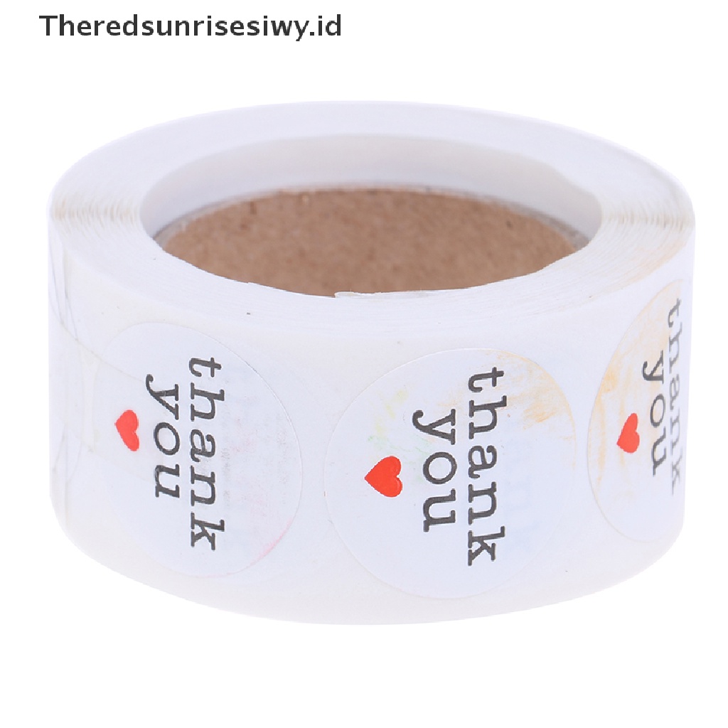 # Kado Mom &amp; PAPA DIY # 500label/roll Stiker thank you Segel Label ers Alat Tulis er~