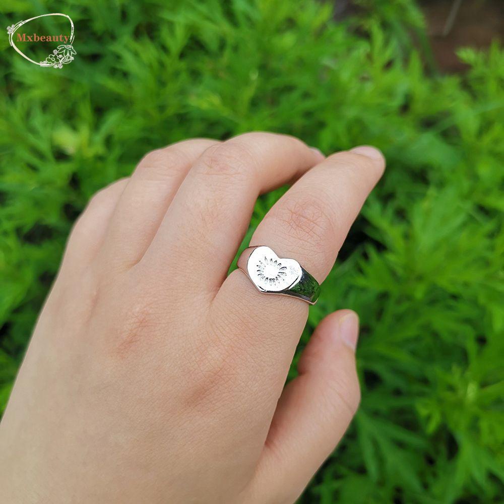 Mxbeauty Cincin Model Terbuka Bahan Metal Desain Geometri Hias Kristal Gaya Vintage / Hip Hop Untuk Pria / Wanita