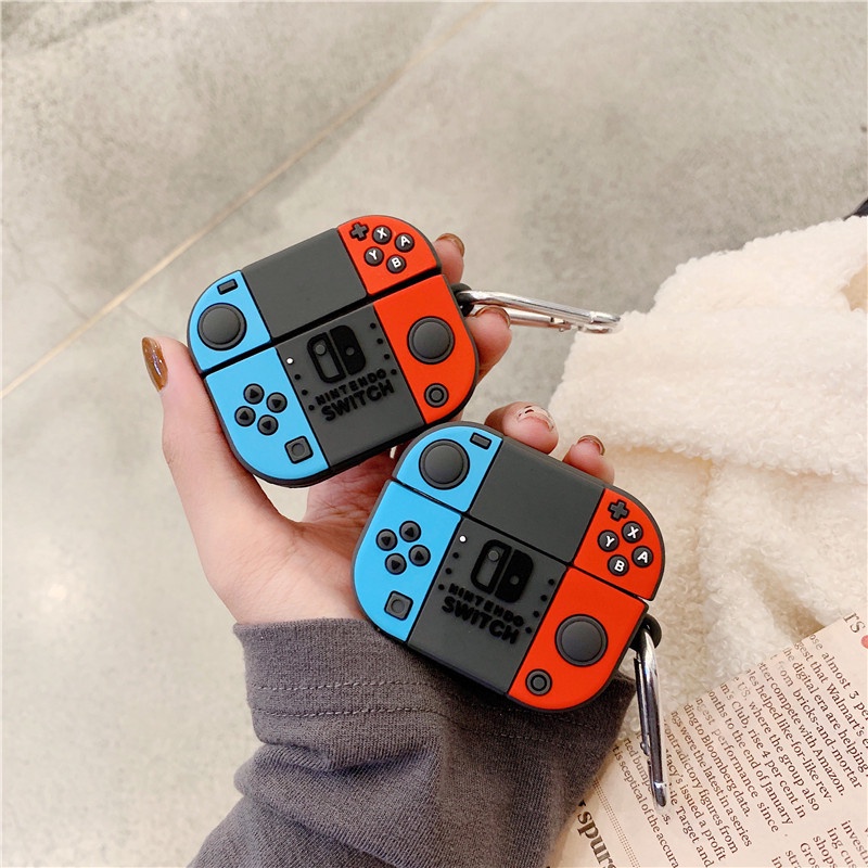 Kartun 3D Baru Kompatibel Untuk Airpods1 2 3lucu Nintendo Switch Gamepad Earphone Case Satu Headset Cover Kompatibel Untuk Air Pods Pro Silikon Shell