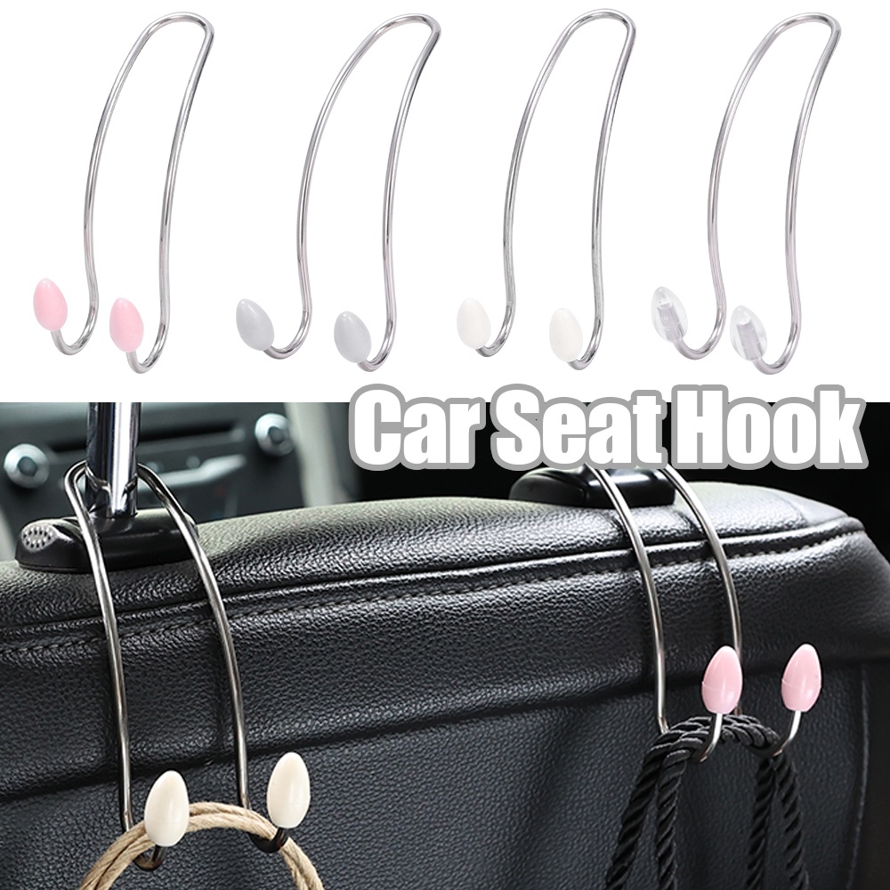 Universal Hidden Coat Storage Hanger Auto Back Seat Headrest Gantungan Multi Fungsi Kuat Tahan Lama Stainless Steel Hook Car Seat Hook Aksesoris Mobil Untuk Tas Belanja Handbag