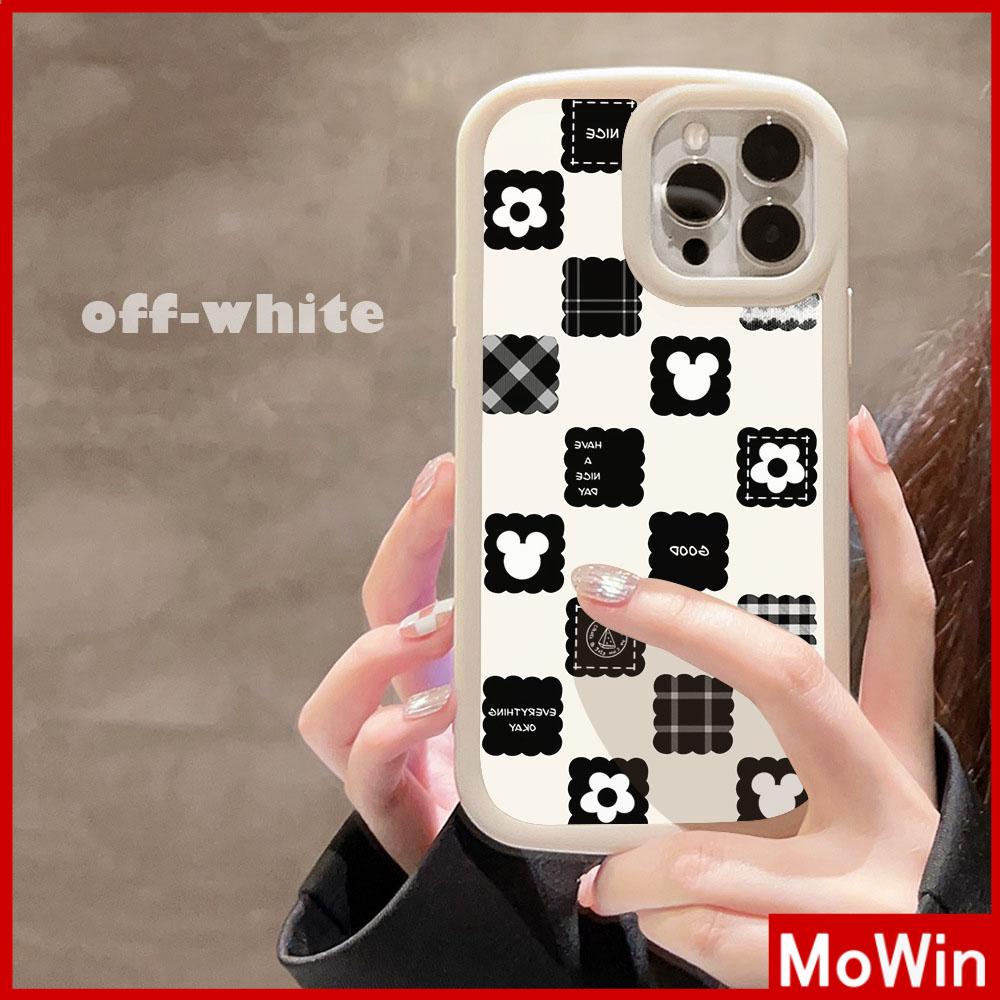 For iPhone 14 Pro Max iPhone Case Matte TPU Soft Case Black Beige Shockproof Protection Camera Cartoon Checkered Compatible with iPhone 13 Pro max 12 Pro Max 11 xr xs max 7Plus