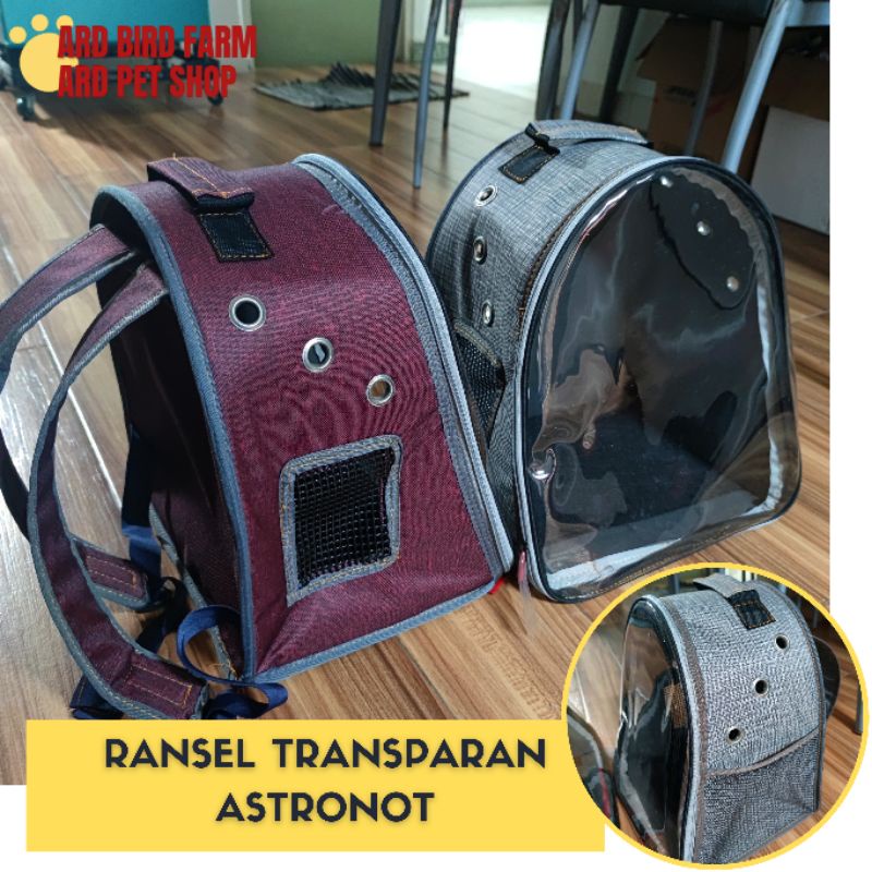 Tas kucing pet cargo transparan astronot ransel gendong tas hewan 3 in 1 tas anjing musang reptil 2 in 1 anti cakar waterproof anti air kecil