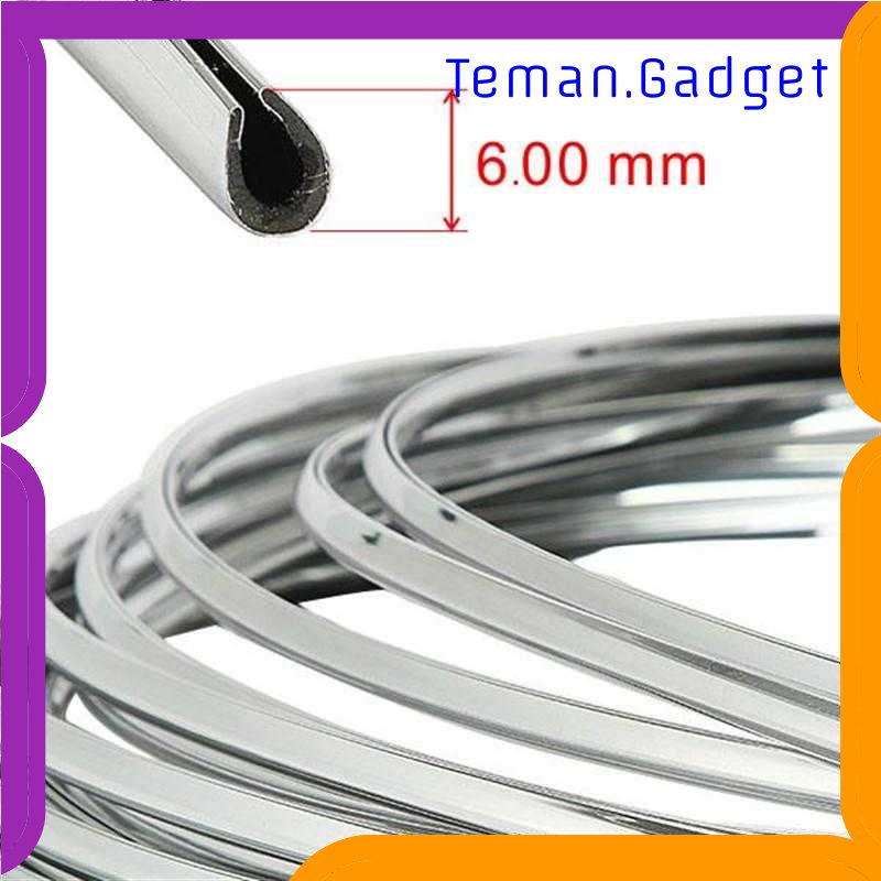 TD - OTO OTOHEROES Lis Dekorasi Interior Mobil Moulding Chrome Trim Strip 4 M - C3578