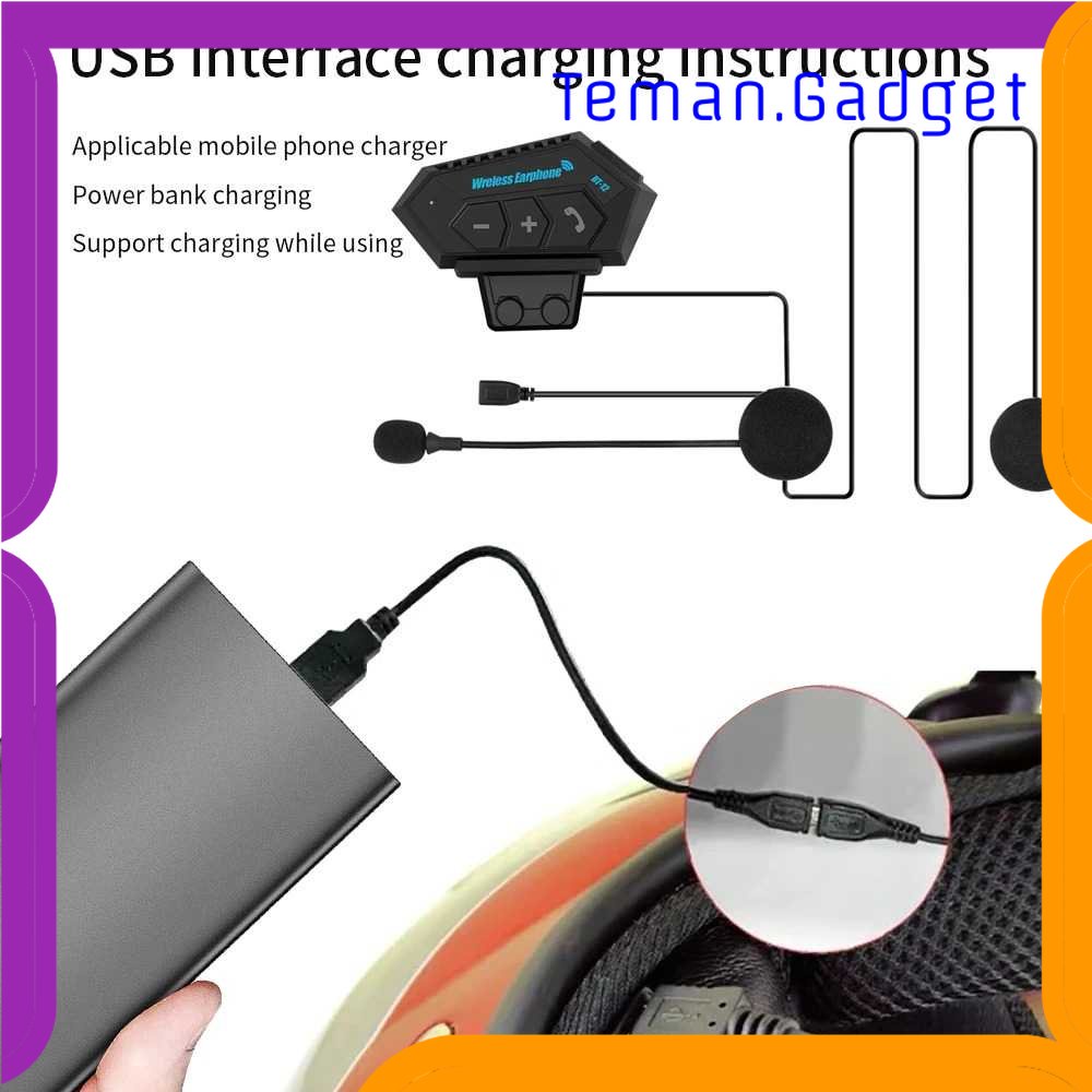 TG - OTO Vnetphone Intercom Headset Bluetooth Helm Motorcycle Anti Interference - BT-12