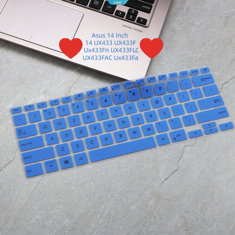 Pelindung Keyboard Bahan Silikon Tahan Air Untuk Asus Zenbook14Ux433 UX433F Ux433Fn UX433FLC UX433FAC Ux433Fa Aksesoris Laptop 14inch [ZK]