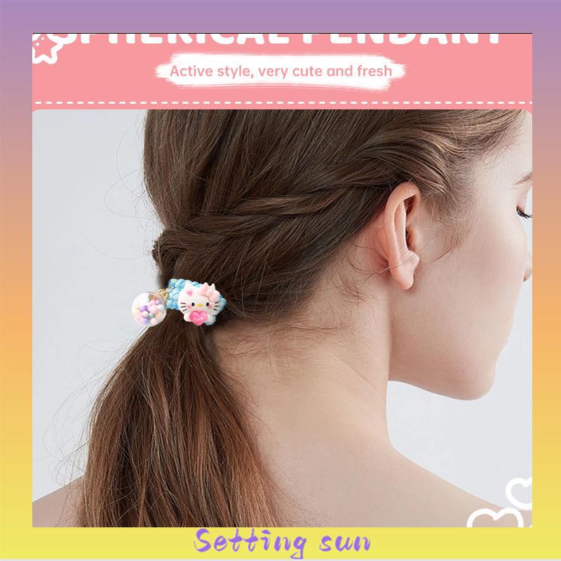 Karet Rambut Cartoon Sanrio Hair Rope Ikat rambut berwarna TN