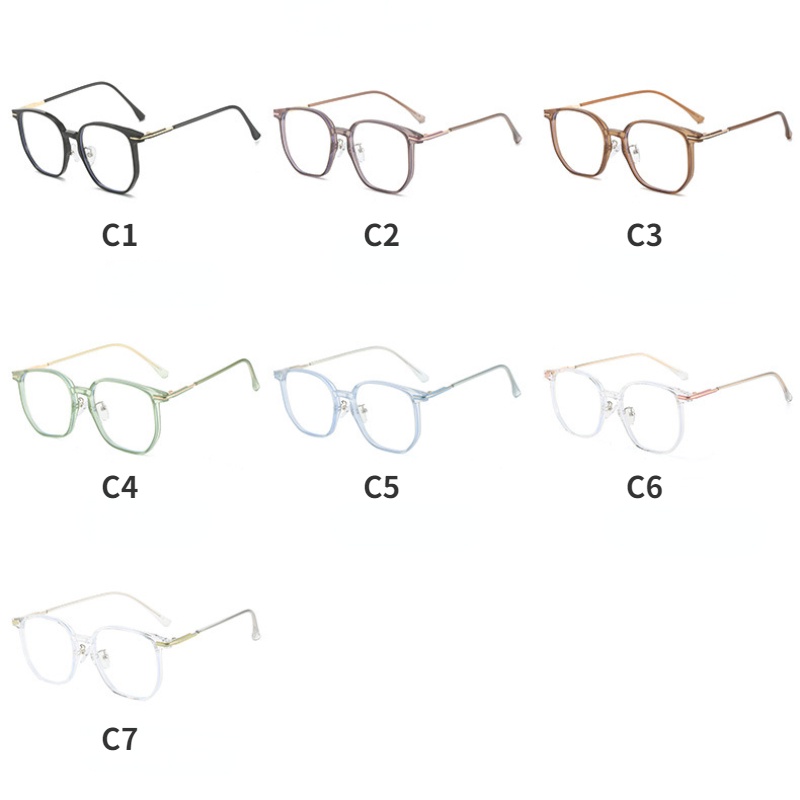 (YUZHU) Oversized Frame Irregular Anti Blue Light Kacamata Untuk Wanita Korea Fashion TR90 Kacamata Komputer Anti Radiasi