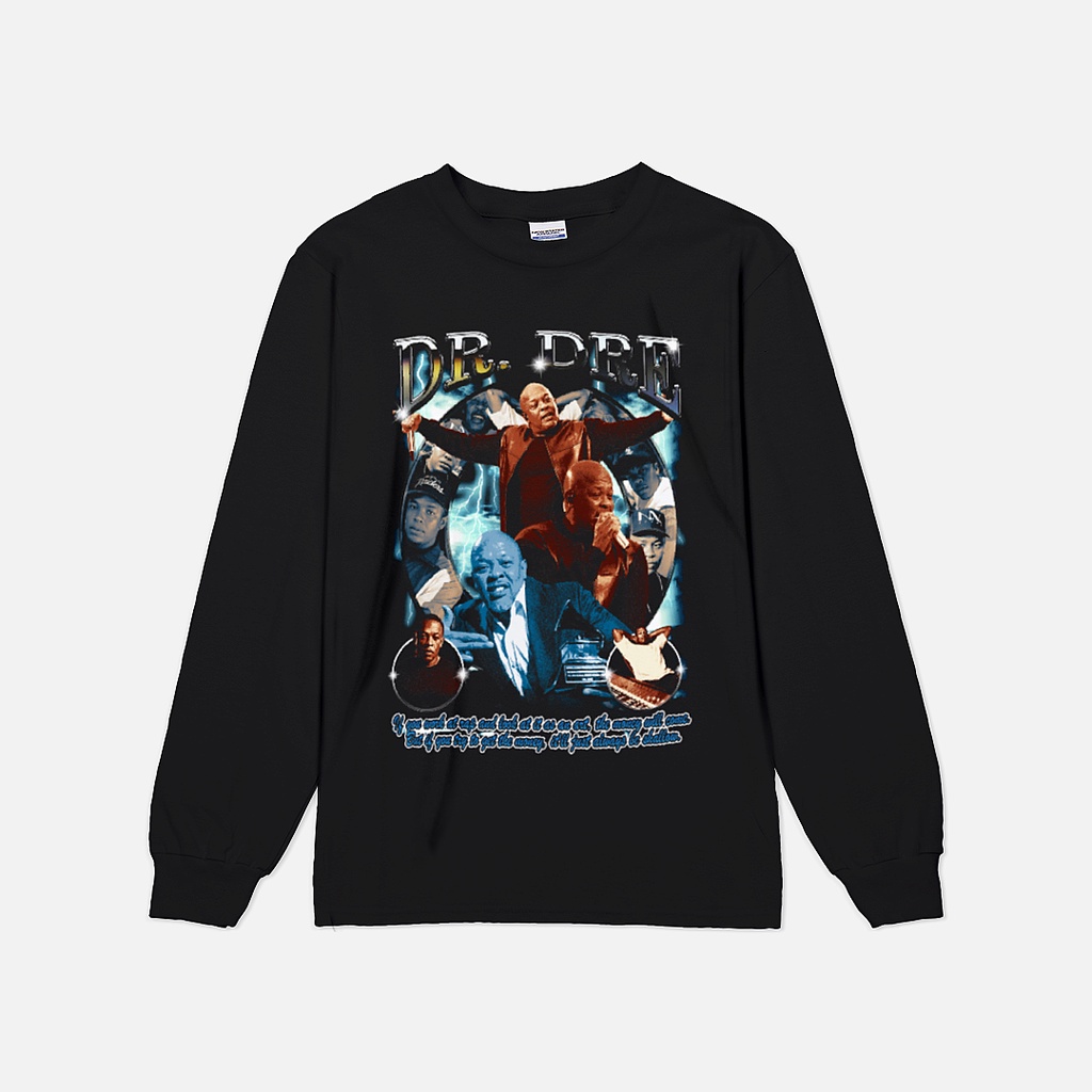 Heavyweight Long Sleeve Shirt Dr. Dre vintage90s bootleg rap design