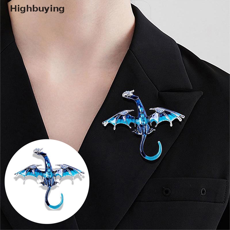 Hbid Trendy Klasik Naga Terbang Bros Untuk Wanita Pria Desain Baru Legend Animal Brooch Pin Mantel Pakaian Pin Perhiasan Hadiah Glory