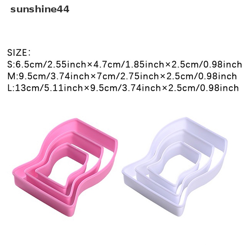 Sunshine 3pcs Cake Decorag Fondant Pemotong DIY Tools Cetakan Cookies cutter Biskuit ID